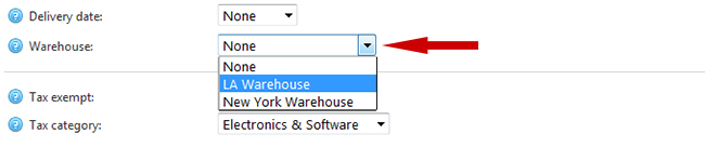 Assign a nopCommerce product to a 

warehouse